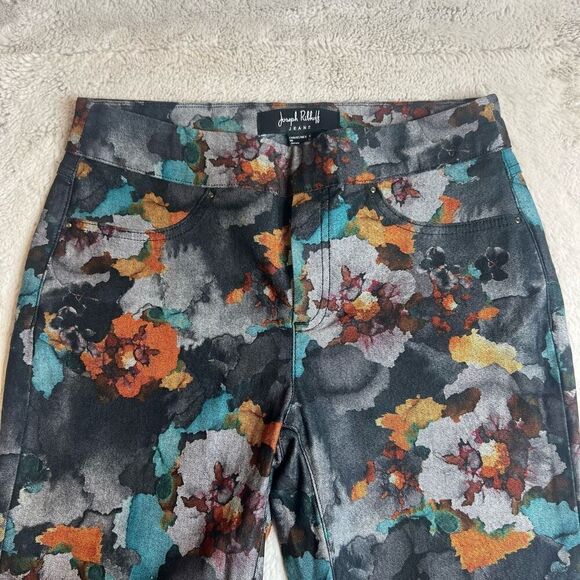 Joseph Ribkoff Pants Womens Size 8 Crop Multicolor Floral Mobwife Stretch Classi - Picture 2 of 11